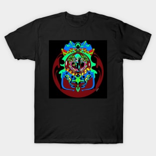 alien invasion in dark attack matter ecopop wallpaper art T-Shirt